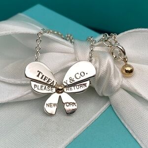 Tiffany & Co butterfly Love Bug bracelet retired Rose Gold & 925 adjustable